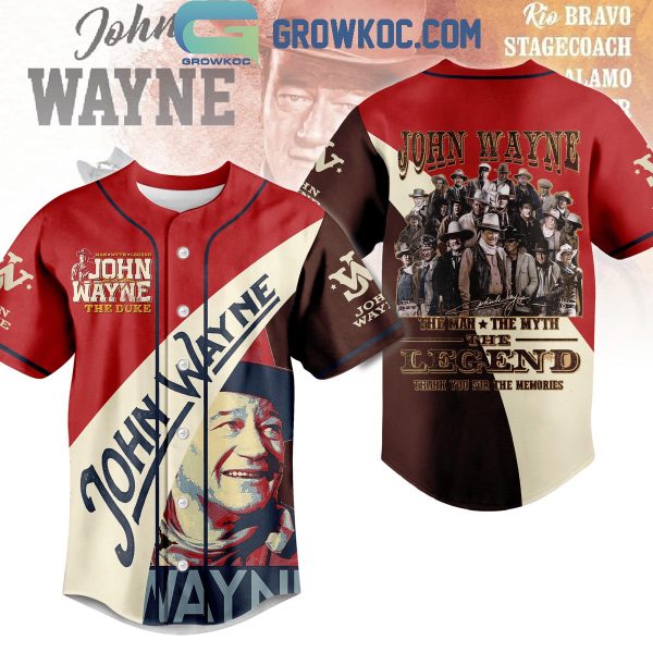 John Wayne The Man The Myth The Legend Personalized Baseball Jersey