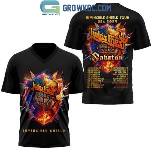 Judas Priest Invincible Shield Tour USA 2024 With Special Guests Sabaton Hoodie Shirts