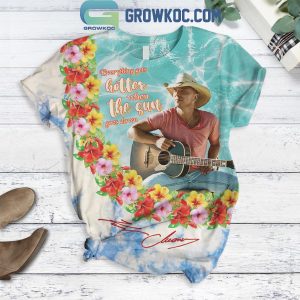 Kenny Chesney The Sun The Sand And A Drink In My Hand Fleece Pajamas Set