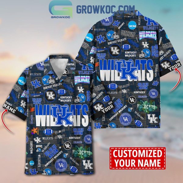 Kentucky Wildcats Solgan Big Blue Nation True Fan Spirit Personalized Hawaiian Shirts