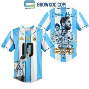 Lionel Messi Vamos Vamos Argentina Copa America 2024 Personalized Baseball Jersey