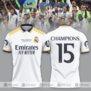 Emirates Fly Better Real Madrid Champeones La Liga Personalized Polo Shirts