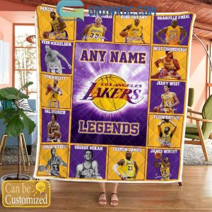 Los Angeles Lakers Legends 2024 Fan Personalized Fleece Blanket Quilt