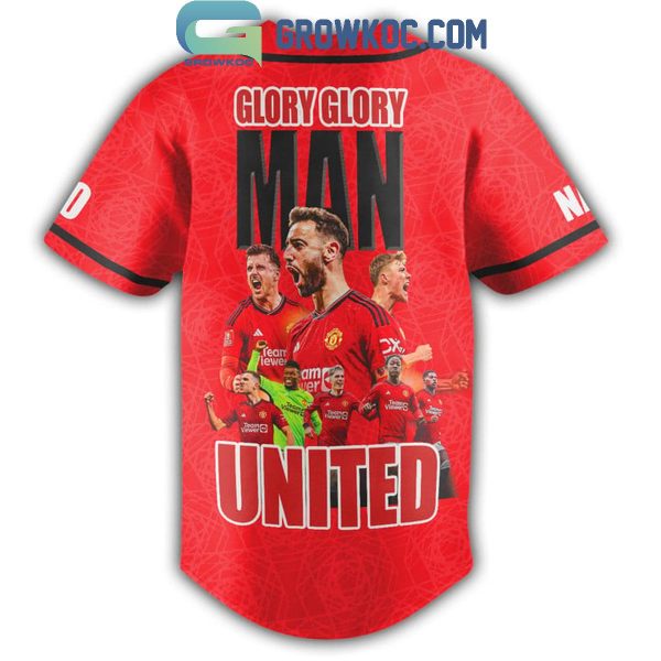 Manchester United Glory Glory Man United Personalized Baseball Jersey