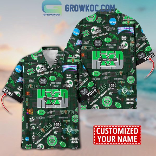 Marshall Thundering Herd Solgan The Herd True Fan Spirit Personalized Hawaiian Shirts