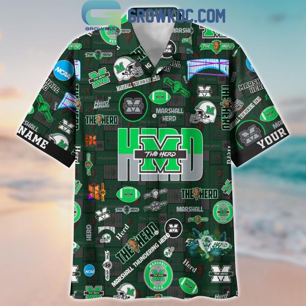 Marshall Thundering Herd Solgan The Herd True Fan Spirit Personalized Hawaiian Shirts