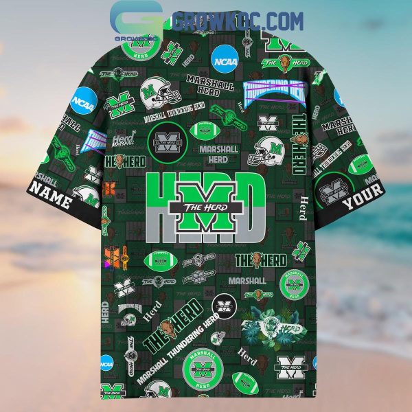 Marshall Thundering Herd Solgan The Herd True Fan Spirit Personalized Hawaiian Shirts