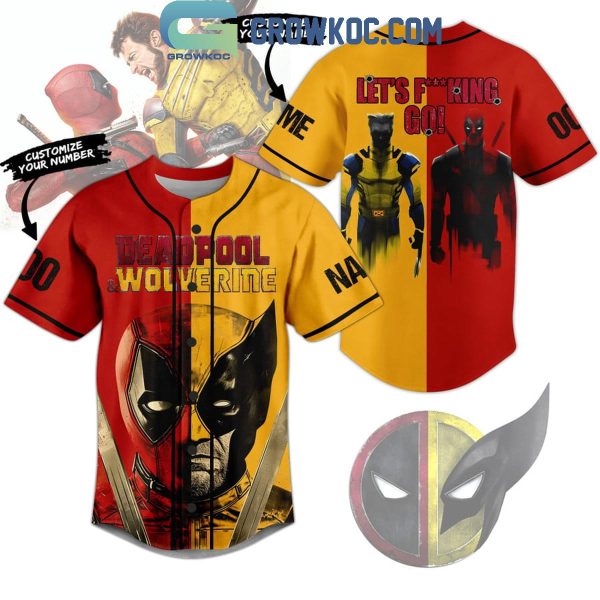 Marvel Deadpool Let’s F Go With Wolverine Personalized Baseball Jersey