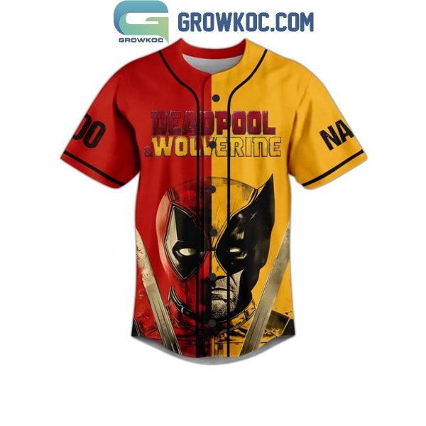Marvel Deadpool Let’s F Go With Wolverine Personalized Baseball Jersey