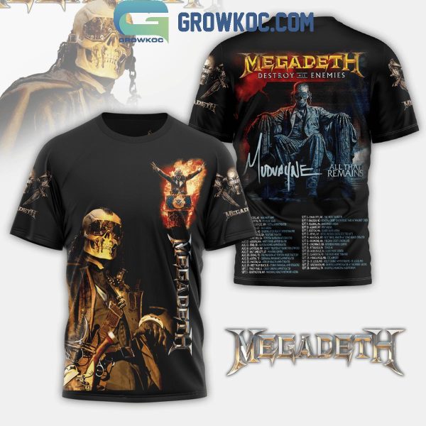 Megadeth Destroy All Enemies That Remain MuDvAyNe Tour 2024 Hoodie Shirts