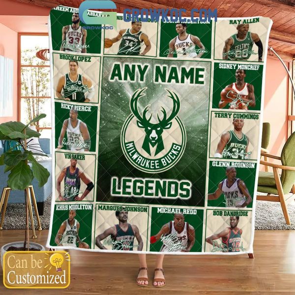 Milwaukee Bucks Legends 2024 Fan Personalized Fleece Blanket Quilt
