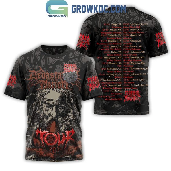 Morbid Angel Devastation On The Nation Tour 2024 Hoodie Shirts