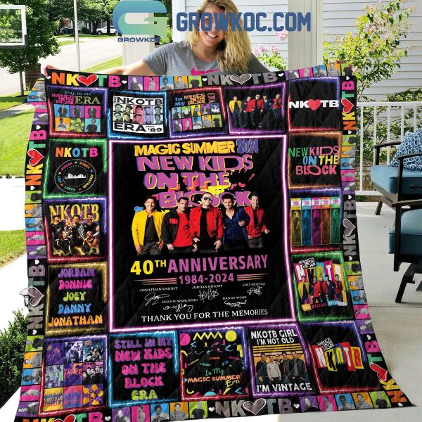 New Kids On The Blocks 50th Anniversary Having Summer Tour Fleece Blanket Quilt