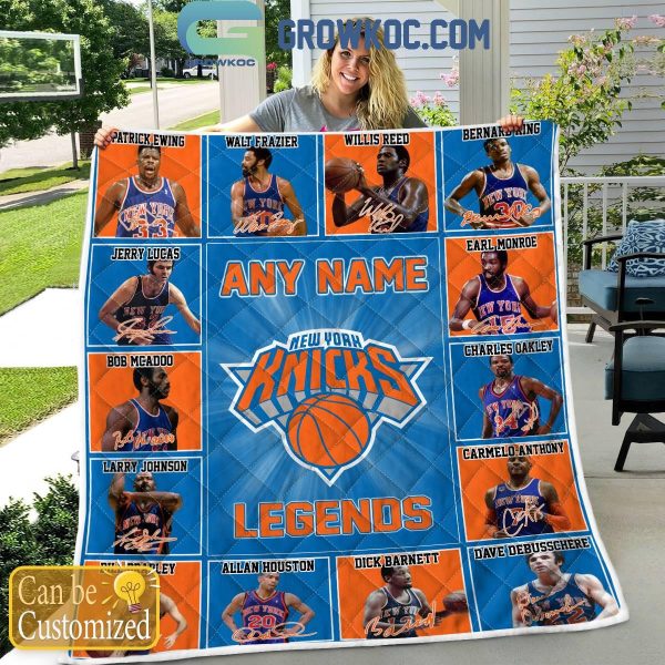 New York Knicks Legends 2024 Fan Personalized Fleece Blanket Quilt