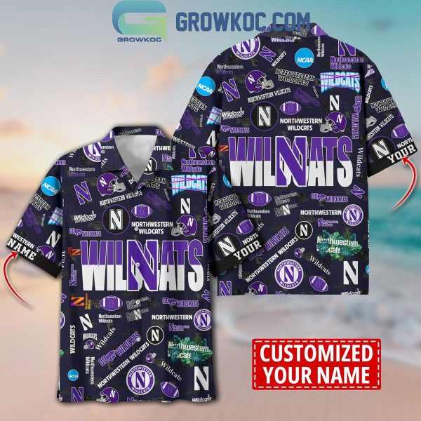 Northwestern Wildcats Solgan Go Wildcats True Fan Spirit Personalized Hawaiian Shirts