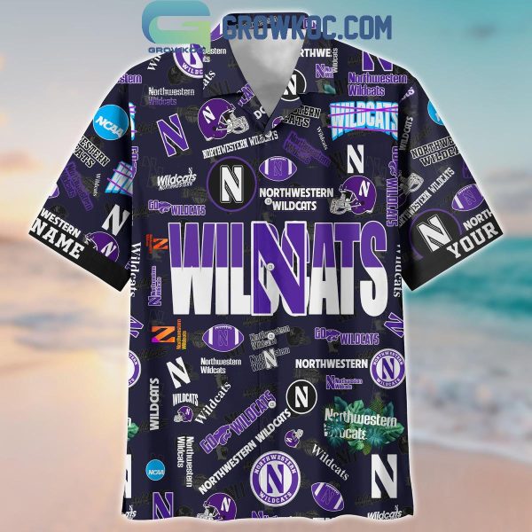 Northwestern Wildcats Solgan Go Wildcats True Fan Spirit Personalized Hawaiian Shirts