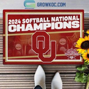Oklahoma Sooners 2024 Softball National Champions Doormat
