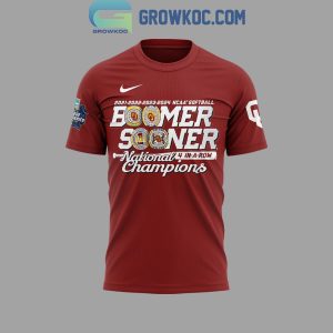 Oklahoma Sooners 4-In-A-Row 2024 National Champions Softball Boomer Sooner Hoodie Shirts