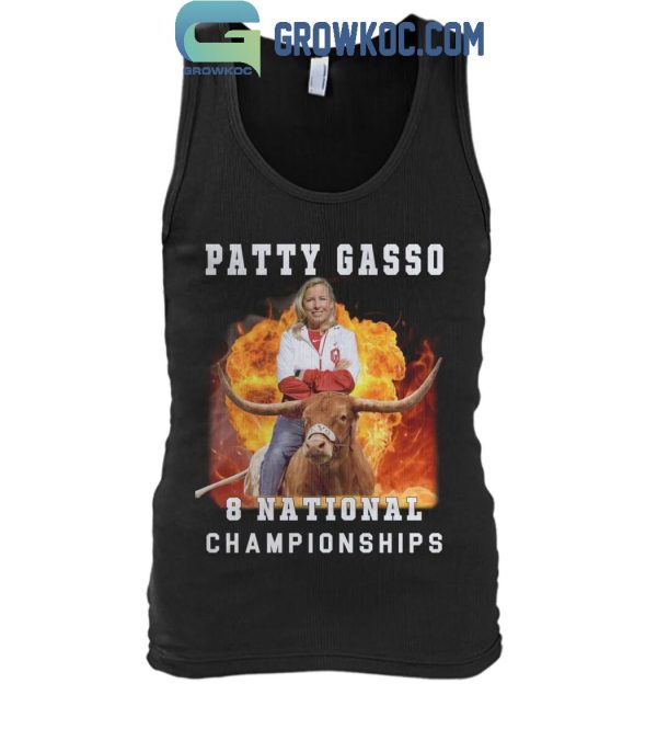Patty Gasso 8 National Championships Oklahoma Sooners Coach T-Shirt