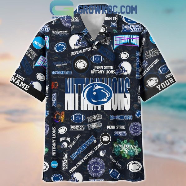 Penn State Nittany Lions Solgan Go Penn State True Fan Spirit Personalized Hawaiian Shirts