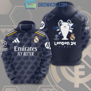 Real Madrid Champions League Final London 2024 Hoodie Shirts