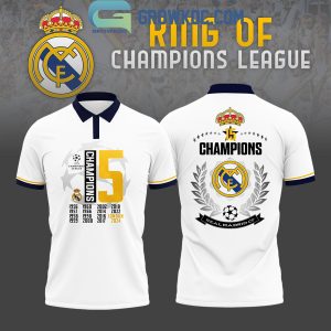 Real Madrid King Of Champions League London 2024 Polo Shirts