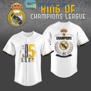 Real Madrid King Of Champions League Personalized Baseball Jersey