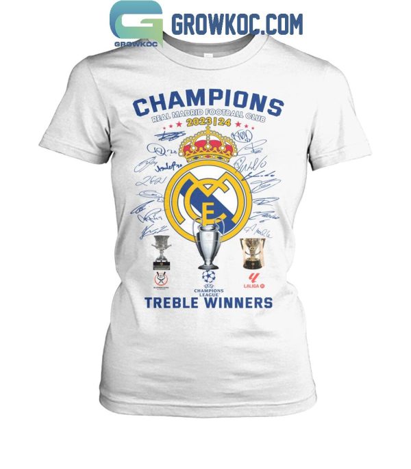 Real Madrid Treble Winners Champions League 2024 T Shirt