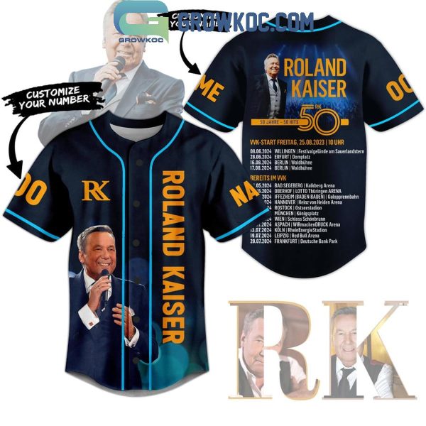 Roland Kaiser 50 Years 50 Hits Tour 2024 Personalized Baseball Jersey