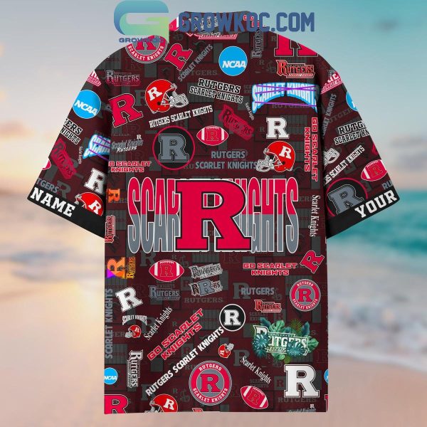 Rutgers Scarlet Knights Solgan True Fan Spirit Personalized Hawaiian Shirts