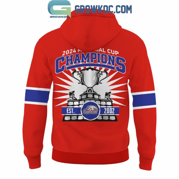 Saginaw Spirit 2024 Memorial Cup Champions Hockey Fan Hoodie Shirts