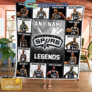 San Antonio Spurs Legends 2024 Fan Personalized Fleece Blanket Quilt