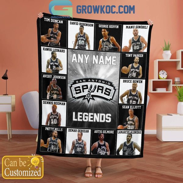 San Antonio Spurs Legends 2024 Fan Personalized Fleece Blanket Quilt