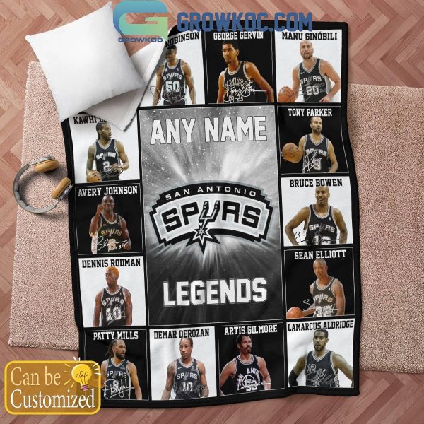 San Antonio Spurs Legends 2024 Fan Personalized Fleece Blanket Quilt