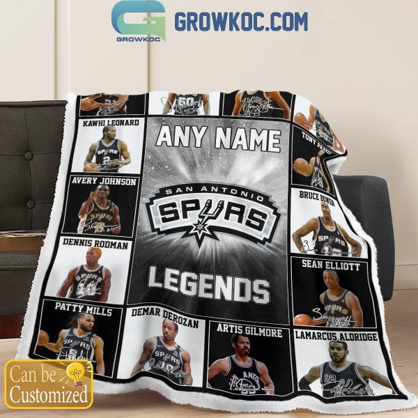 San Antonio Spurs Legends 2024 Fan Personalized Fleece Blanket Quilt