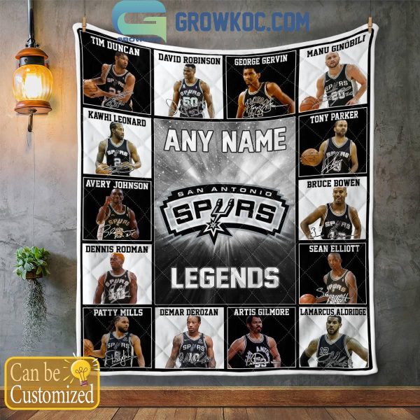 San Antonio Spurs Legends 2024 Fan Personalized Fleece Blanket Quilt