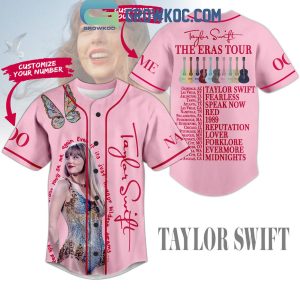 Taylor Swift The Eras Tour Is Your Wildest Dream Personalized Baseball Jersey Pink