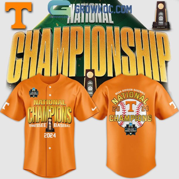 Tennessee Vols Champion 2024 NCAA Division I Orange Version Baseball Jersey