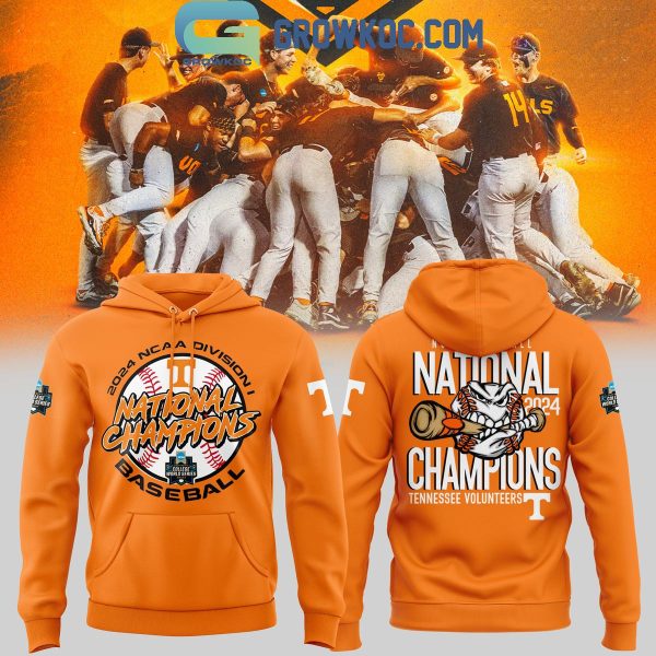 Tennessee Volunteers 2024 National Champions NCAA Men’s Baseball Hoodie T-Shirt Orange Design