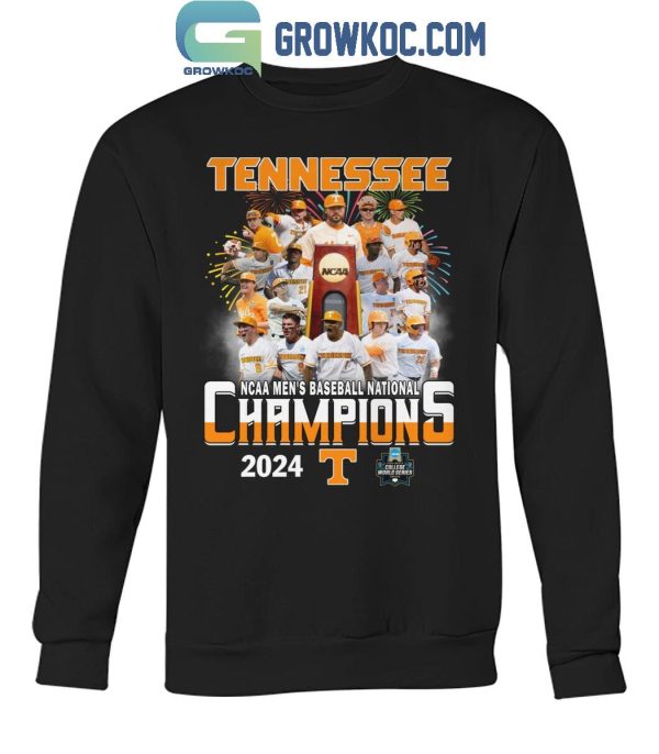 Tennessee Volunteers Baseball NCAA Men National Champions 2024 T-Shirt