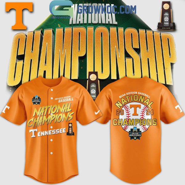 Tennessee Volunteers Champion 2024 NCAA Division I Orange Version Baseball Jersey
