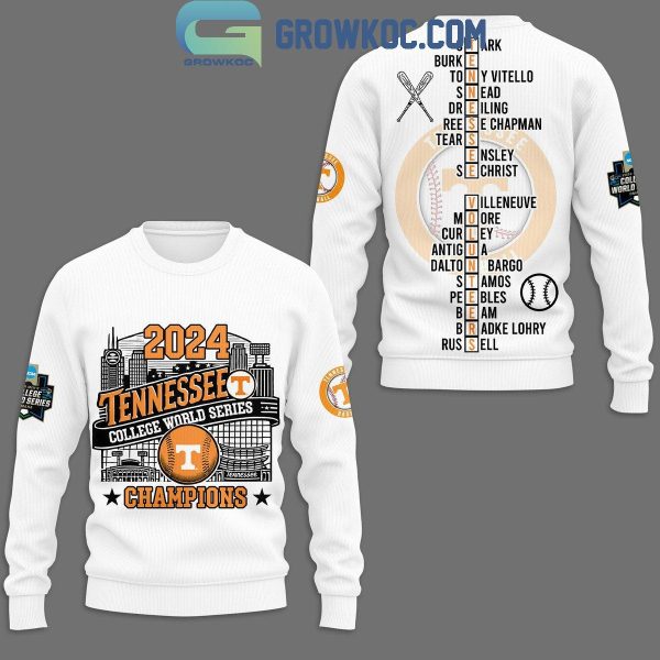 Tennessee Volunteers NCAA World Series 2024 Champions Baseball Hoodie T Shirt