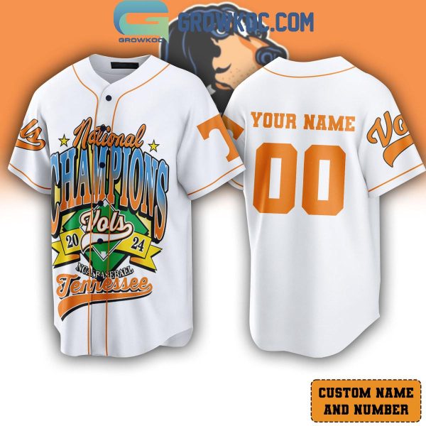 Tennessee Volunteers National Champions Vols 2024 Personalized Baseball Jersey