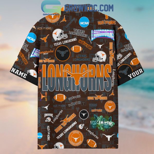 Texas Longhorns Solgan Hook’em Horns True Fan Spirit Personalized Hawaiian Shirts