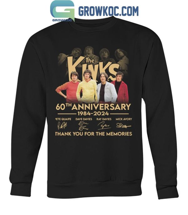 The Kinks 60th Anniversary 1964-2024 Thank You For The Memories T-Shirt