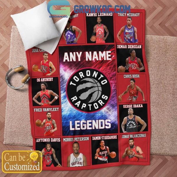Toronto Raptors Legends 2024 Fan Personalized Fleece Blanket Quilt