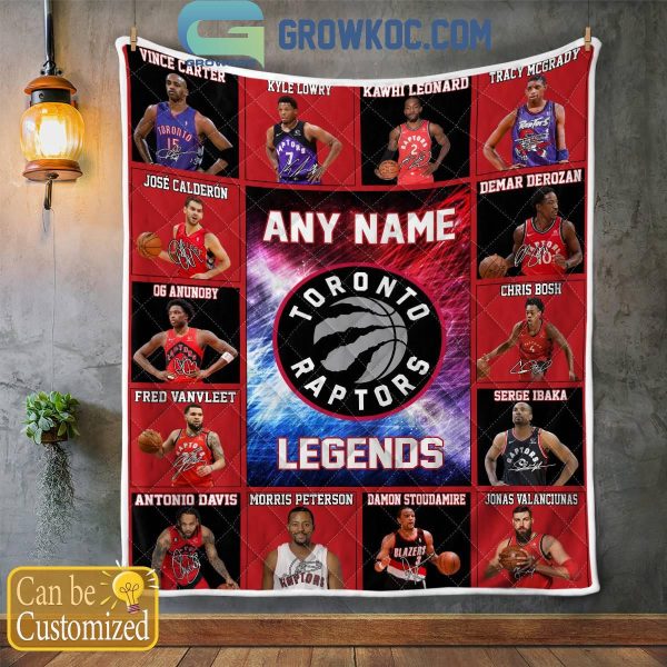 Toronto Raptors Legends 2024 Fan Personalized Fleece Blanket Quilt