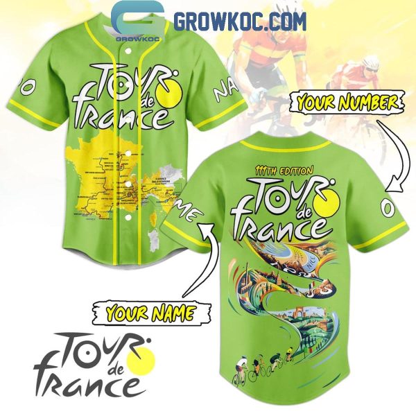 Tour De France 111th Personalized Baseball Jersey