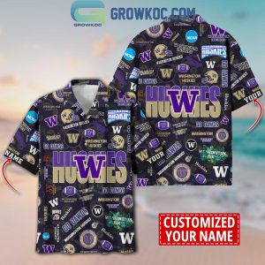 Washington Huskies Solgan Go Dawgs True Fan Spirit Personalized Hawaiian Shirts