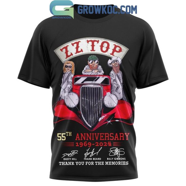 ZZ Top 55th Anniversary 1969-2024 ZZ Top Fan Hoodie Shirts